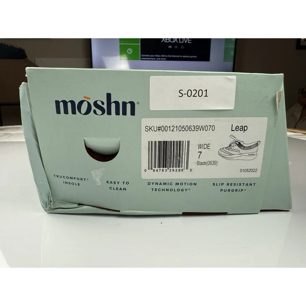 Moshn Leap Orthotic‎ Walking Athletic Shoe Black Women's Size 7W